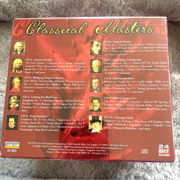 NEW-FACTORY SEALED CLASSICAL MASTERS  Box Set of 10 Music CD's - Picture 3 of 5